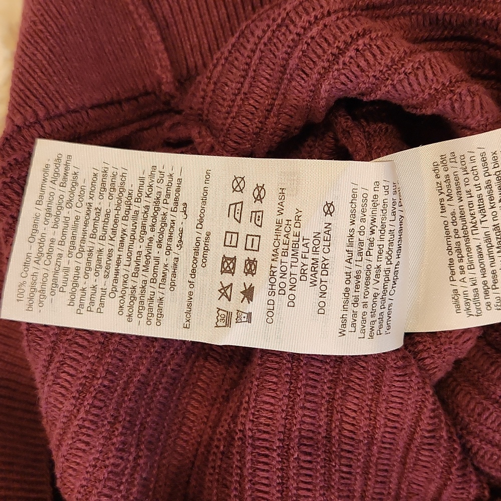 Selected Homme Men “Masei” Knit Crew Neck in Maroon Burgundy color size L - Picture 17 of 17